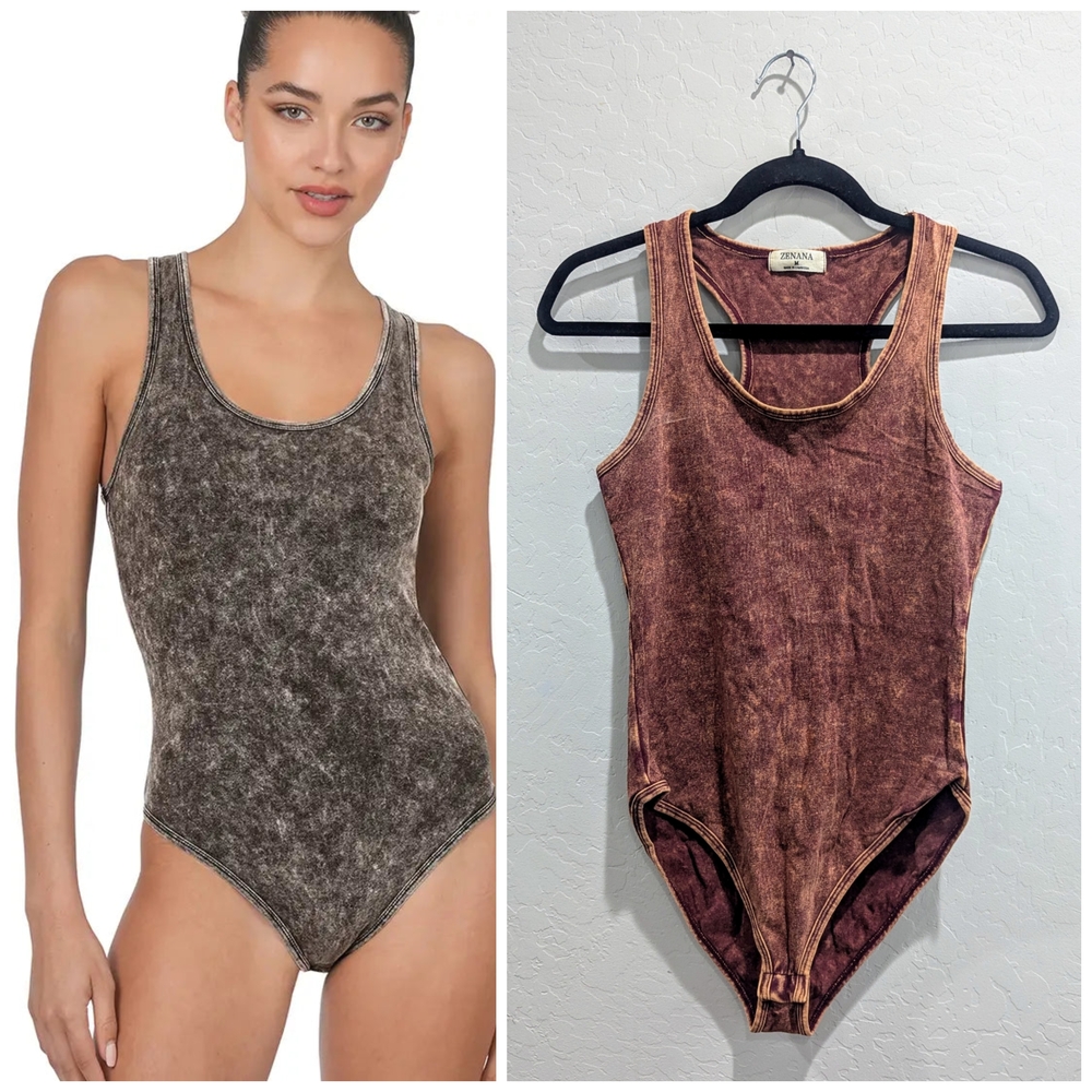 Zenana Outfitters Kids Tan Bodysuit